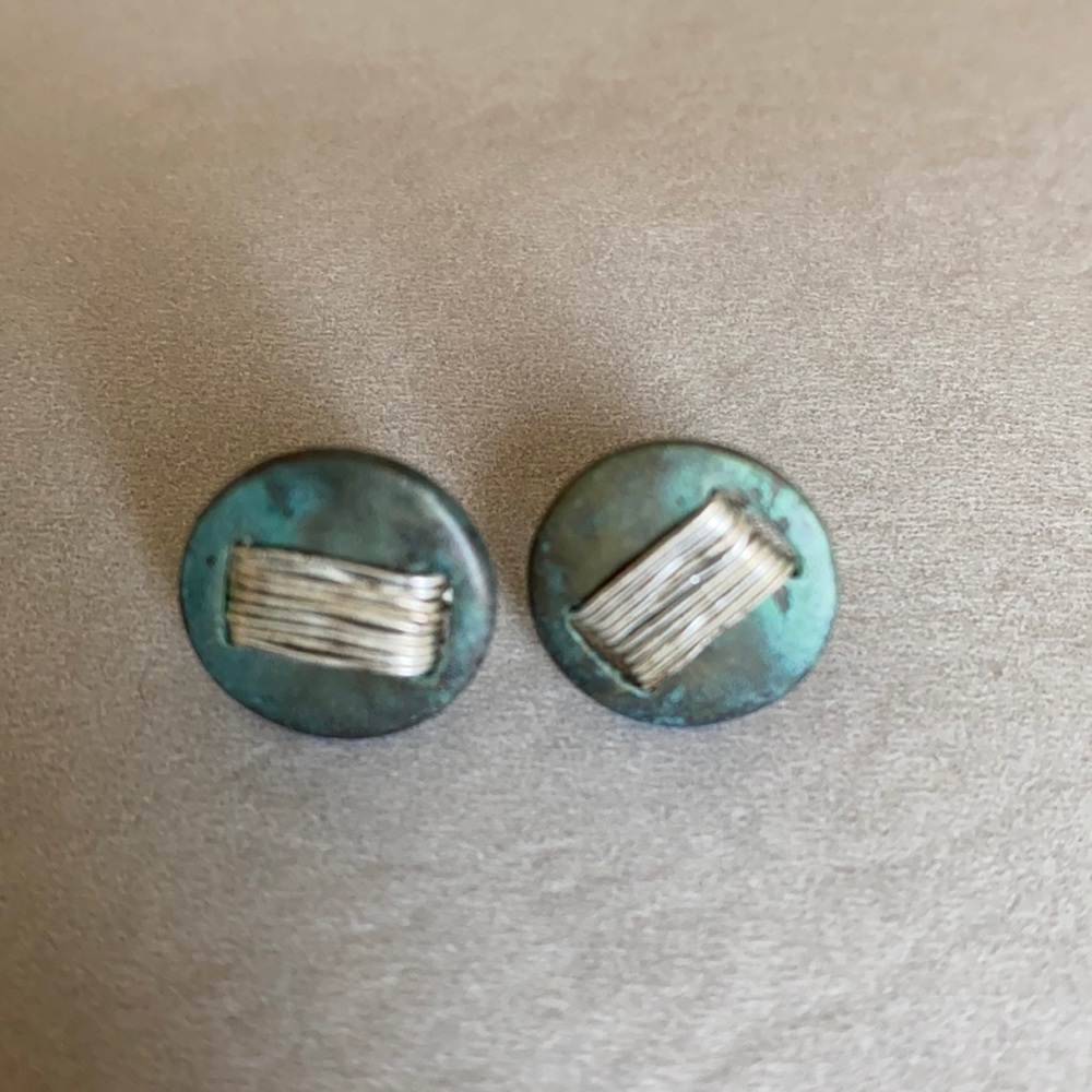 Robert Lee Morris patina post earrings